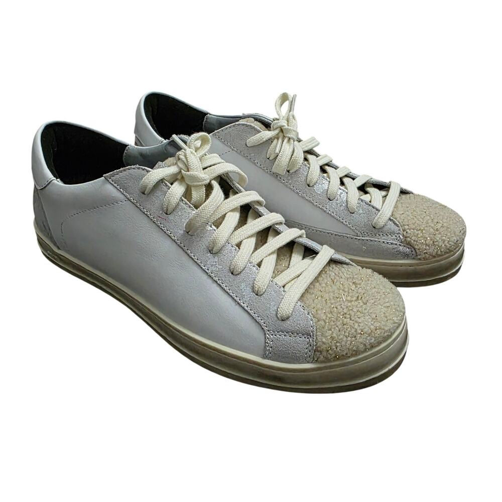 P448 John Glitter Fleece Tongue Sneaker Size 39